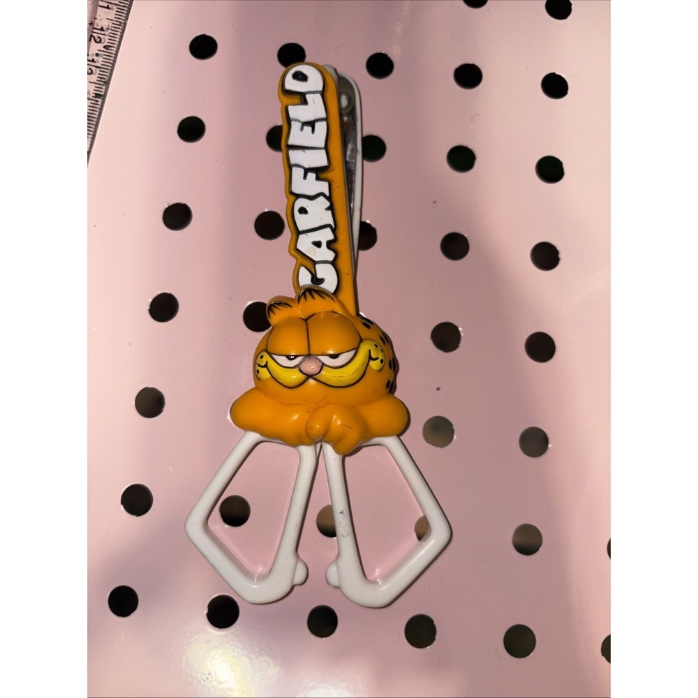 1978 Garfield the Cat School Safety Scissors Blunt Point Steel Plastic Handles
